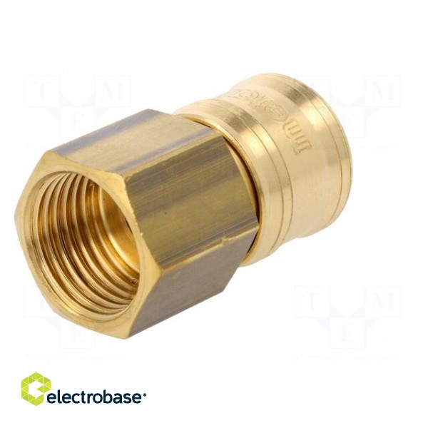 Quick connection coupling EURO | brass | Int.thread: 1/2" image 2
