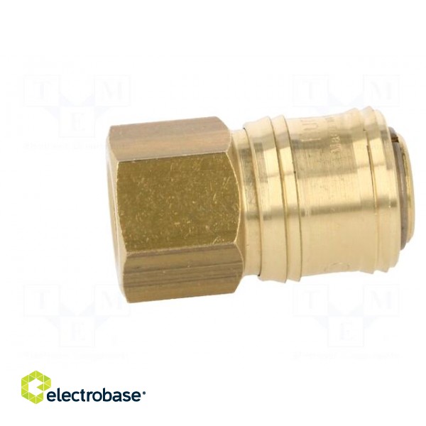 Quick connection coupling EURO | Mat: brass | Int.thread: 1/4" image 3