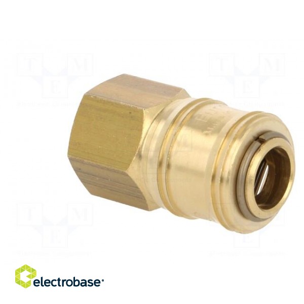 Quick connection coupling EURO | Mat: brass | Int.thread: 1/4" image 4