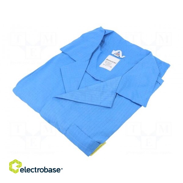 Coat | ESD | XXXL (unisex) | cotton,polyester,carbon fiber | blue