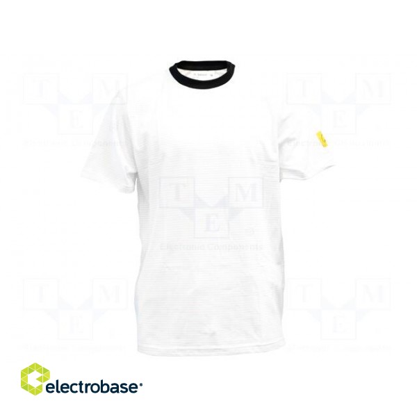 T-shirt | ESD | XL | cotton,conductive fibers | white