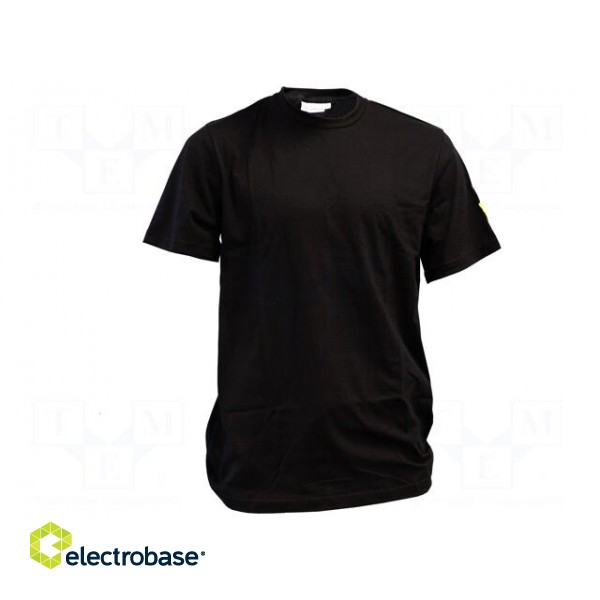 T-shirt | ESD | S | cotton,conductive fibers | black
