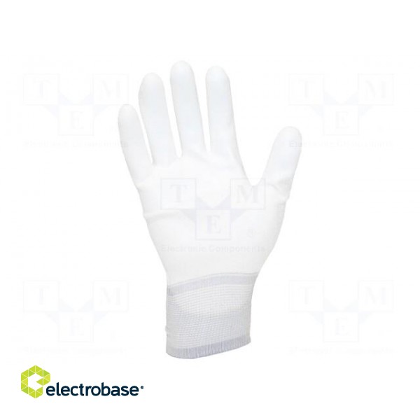 Protective gloves | ESD | L | polyamide | white