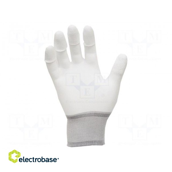 Protective gloves | ESD | M | polyamide | white | 