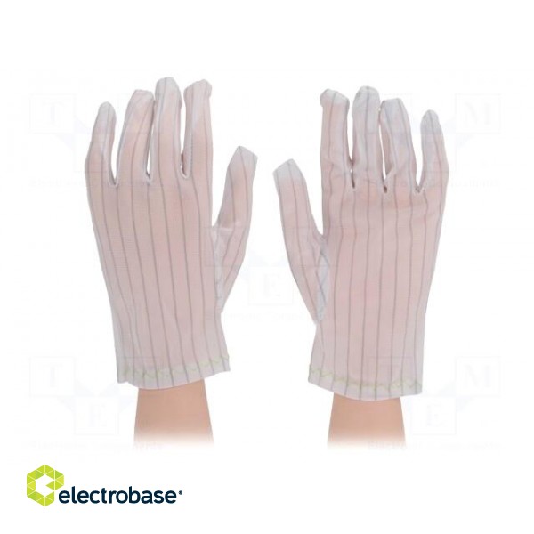 Protective gloves | ESD | XL | 10set | polyester,conductive fibers