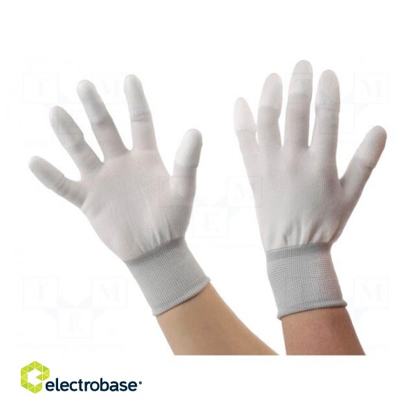 Protective gloves | ESD | S | Features: conductive | beige paveikslėlis 1