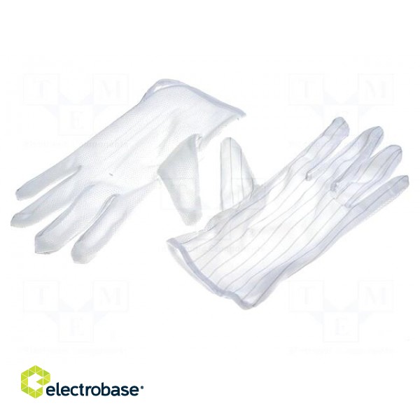 Protective gloves | ESD | S | polyester fabric | 