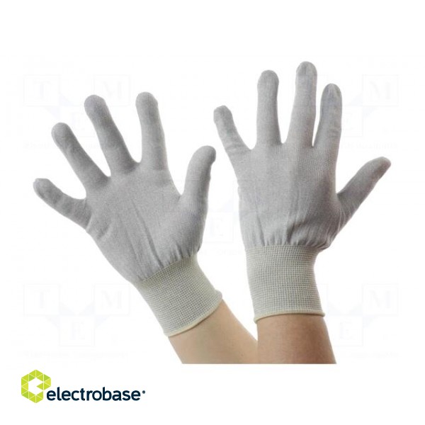 Protective gloves | ESD | XL | Features: dissipative | grey (bright)