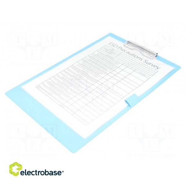 Clipboard | ESD | A4 | 1pcs | Application: for storing documents | PVC
