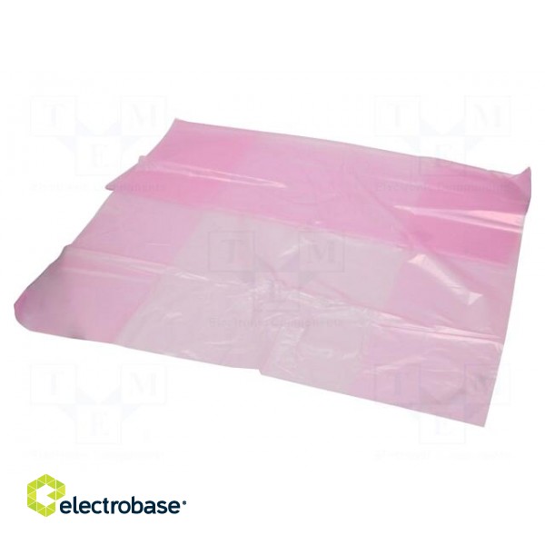 Waste bag | ESD | 23um | 120l | 10pcs | polyetylene | pink