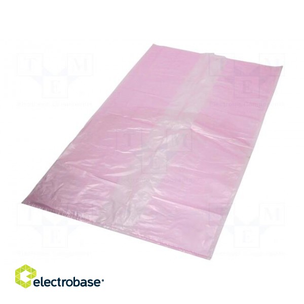 Waste bag | ESD | 23um | 40l | 10pcs | polyetylene | pink image 2