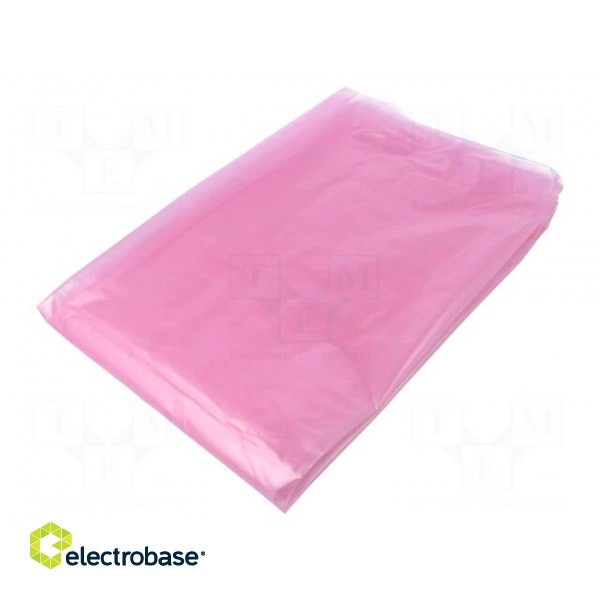 Waste bag | ESD | 28um | 180l | 10pcs | polyetylene | pink