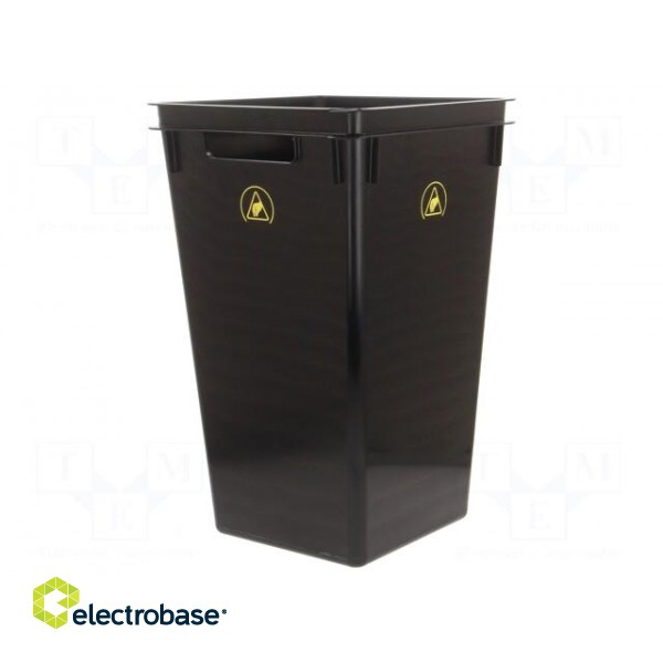 Waste bin | ESD | 330x235x530mm | 40l | black | 
