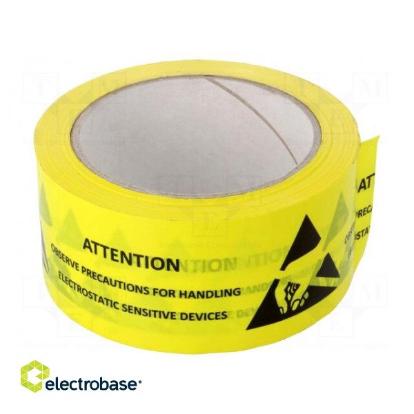 Packing tapes | ESD | L: 66m | W: 50mm | Features: antistatic | PVC