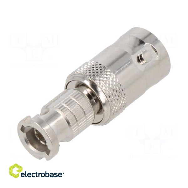 Adapter | BNC female,HD-BNC male | Insulation: PTFE | 75Ω | Mat: brass image 1