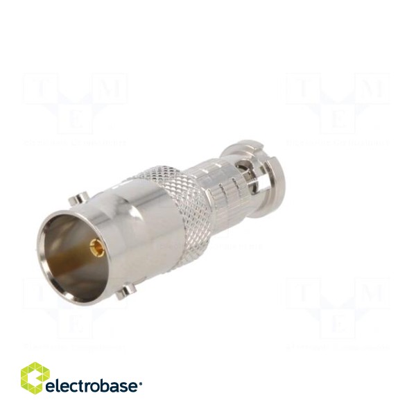 Adapter | BNC female,HD-BNC male | Insulation: PTFE | 75Ω | Mat: brass фото 7