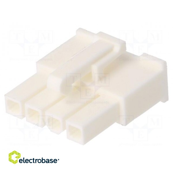 Plug | wire-wire/PCB | female | Minitek® Pwr 4.2 | 4.2mm | PIN: 4 | FCI image 1
