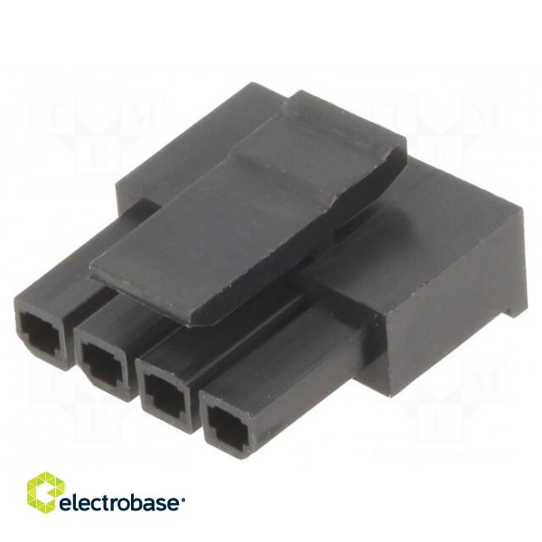 Plug | wire-board | female | Minitek® Pwr 3.0 | 3mm | PIN: 4 | -40÷105°C paveikslėlis 1