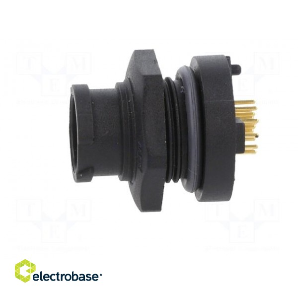 Connector: circular | socket | male | straight | THT | Mat: plastic | IP68 paveikslėlis 3