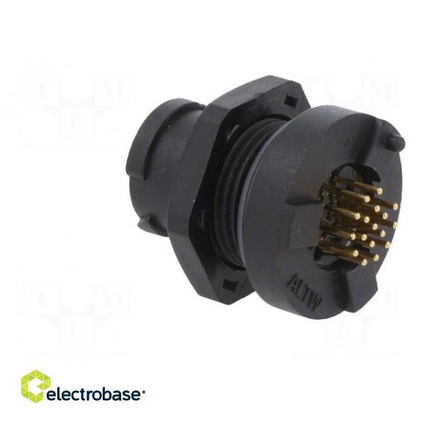 Connector: circular | socket | male | straight | THT | Mat: plastic | IP68 paveikslėlis 4