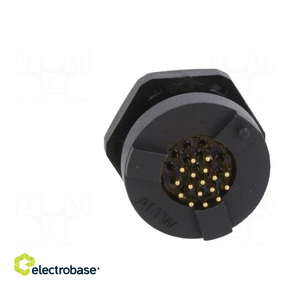 Connector: circular | socket | male | straight | THT | Mat: plastic | IP68 image 5