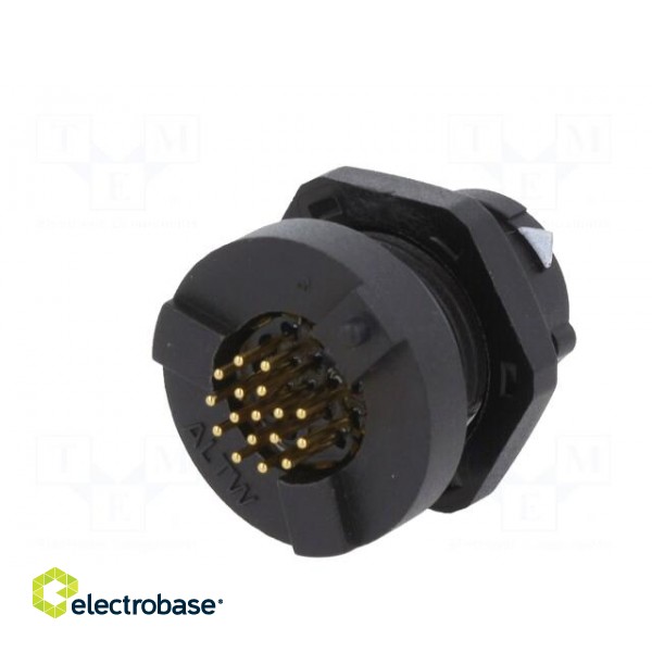 Connector: circular | socket | male | straight | THT | Mat: plastic | IP68 image 6