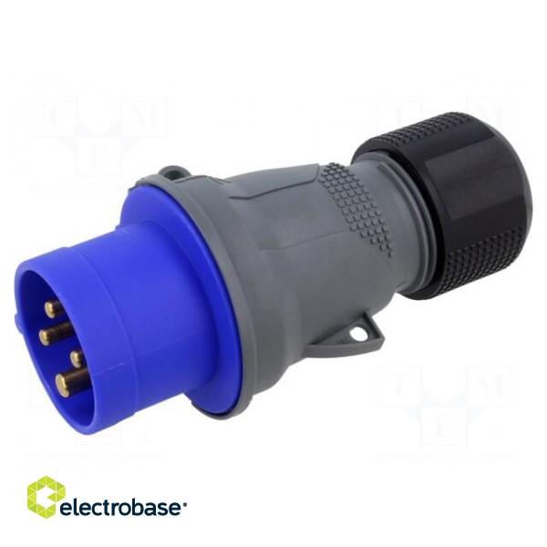 Connector: AC supply 3-phase | plug | male | 16A | 250VAC | IEC 60309