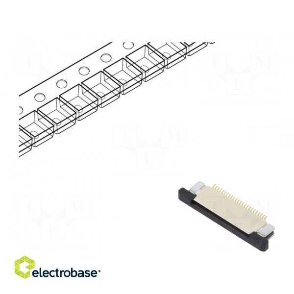 FFC/FPC | F32R | PIN: 24 | bottom contacts,ZIF | SMT | 50V | 500mA | 0.5mm