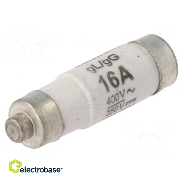 Fuse: fuse | 16A | 400VAC | 250VDC | ceramic,industrial | D01 image 1