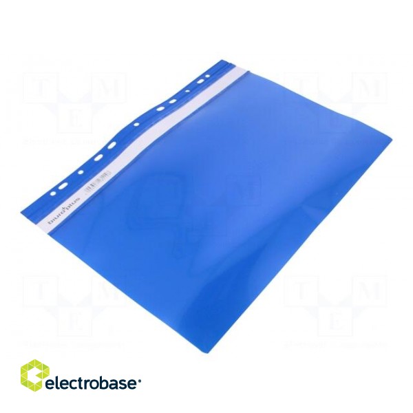 Document wallet | with holes | A4 | blue | Mat: PVC