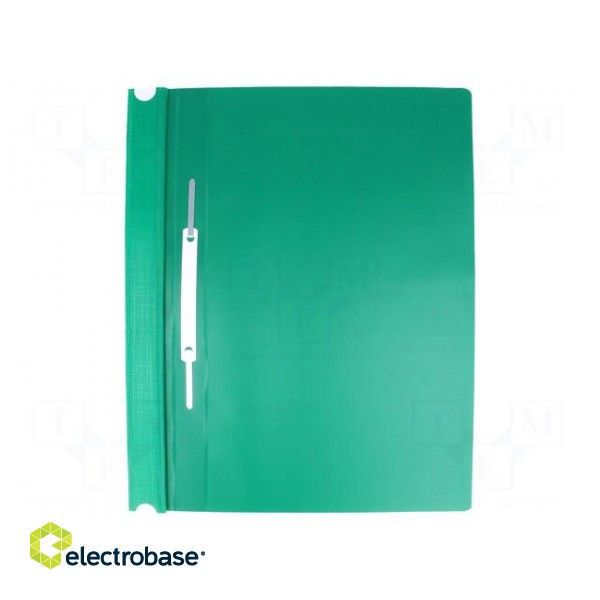 Document wallet | with holes | A4 | green | Mat: PVC image 2