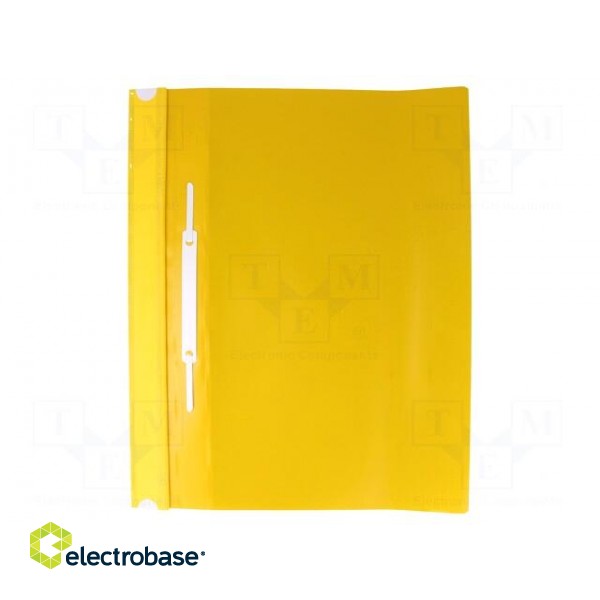 Document wallet | with holes | A4 | yellow | Mat: PVC image 2