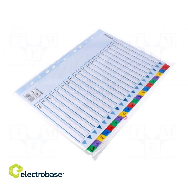 File dividers alphabetical | Marking: A-Z