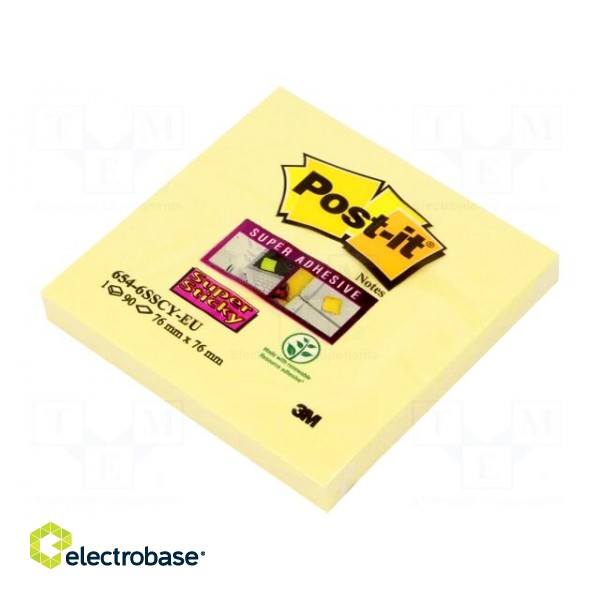 Sticky notes | 76x76mm | yellow