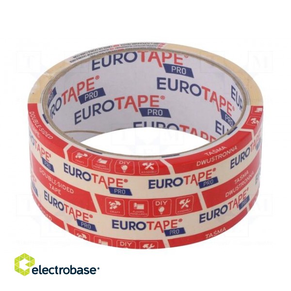 Fastening tape | double-sided | W: 38mm | L: 10m | Adhesive: acrylic