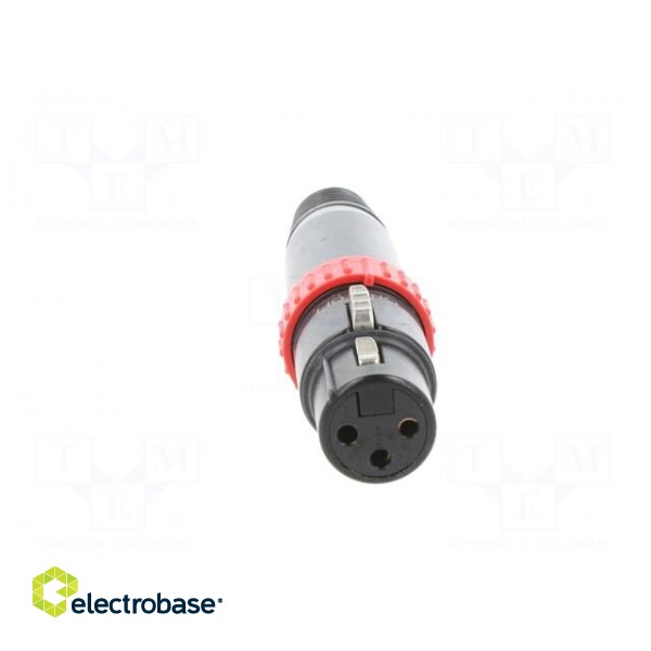 Plug | XLR | female | PIN: 3 | straight | for cable | soldering | 16A | FXS image 9