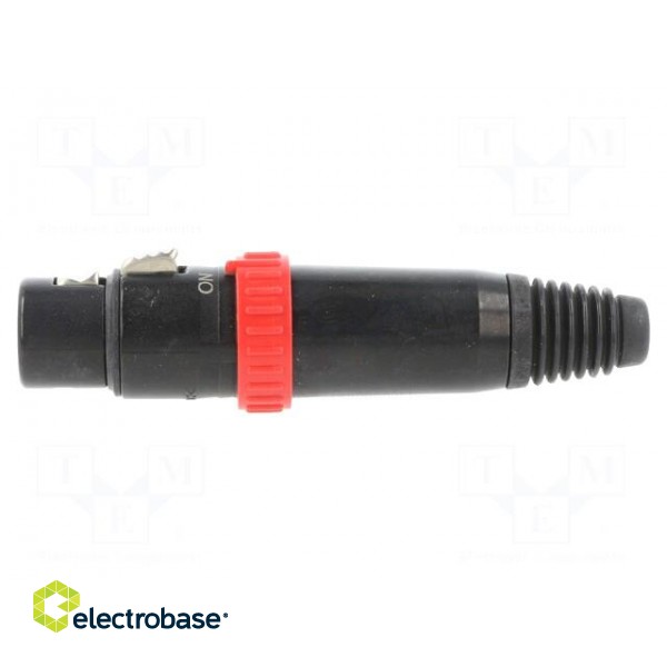 Plug | XLR | female | PIN: 3 | straight | for cable | soldering | 16A | FXS image 3