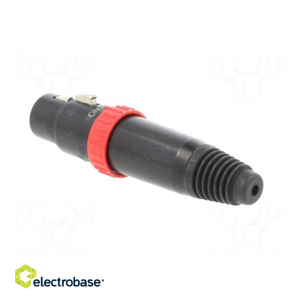 Plug | XLR | female | PIN: 3 | straight | for cable | soldering | 16A | FXS image 4