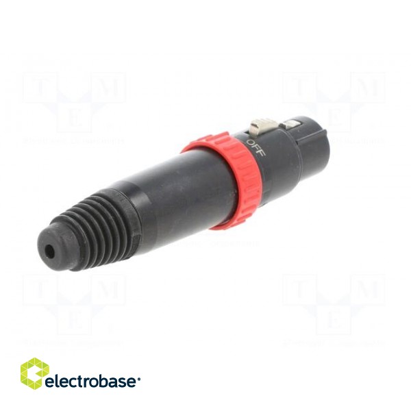 Plug | XLR | female | PIN: 3 | straight | for cable | soldering | 16A | FXS image 6