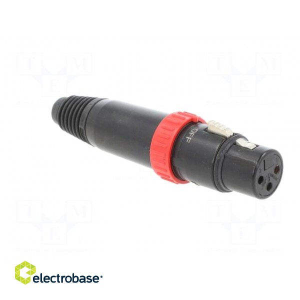 Plug | XLR | female | PIN: 3 | straight | for cable | soldering | 16A | FXS image 8