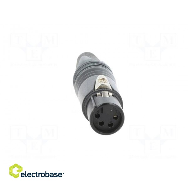 Plug | XLR | female | PIN: 4 | straight | for cable | soldering | 10A | 16AWG image 9