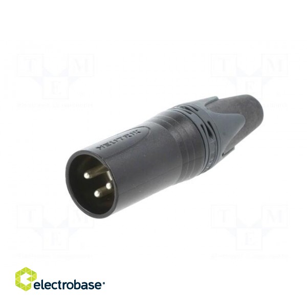 Plug | XLR | male | PIN: 3 | straight | for cable | soldering | 16A | 14AWG image 2