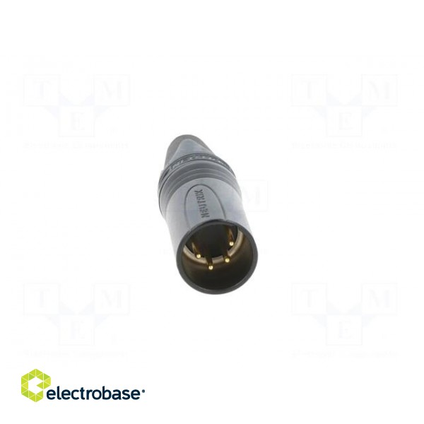 Plug | XLR | male | PIN: 4 | straight | for cable | soldering | 10A | 16AWG paveikslėlis 9