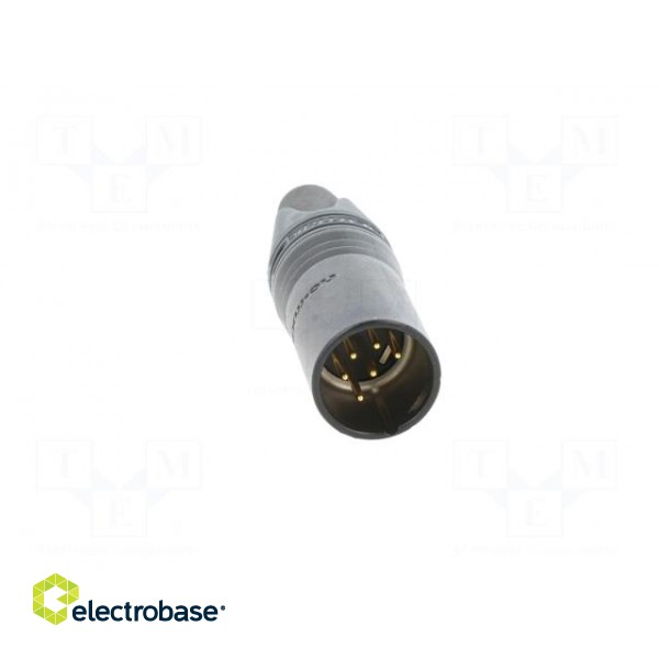 Plug | XLR | male | PIN: 6 | straight | for cable | soldering | 7.5A | 18AWG фото 9