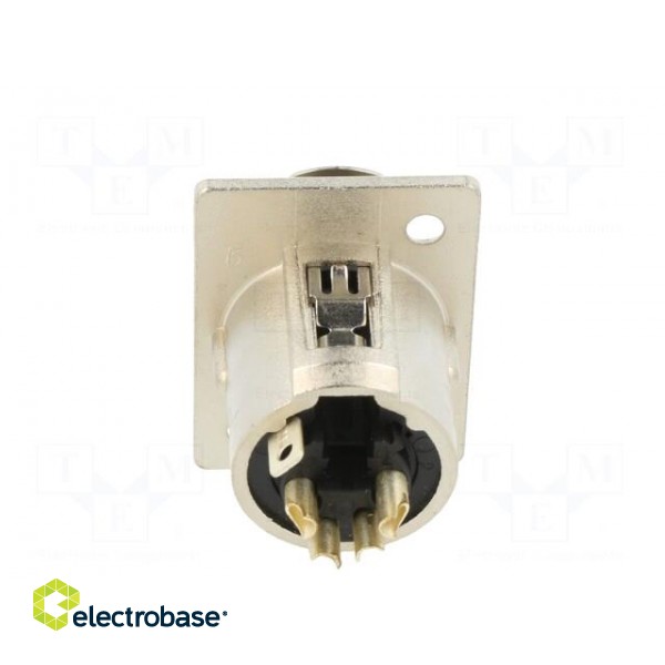 Socket | XLR | female | PIN: 4 | straight | with push button | soldering фото 5