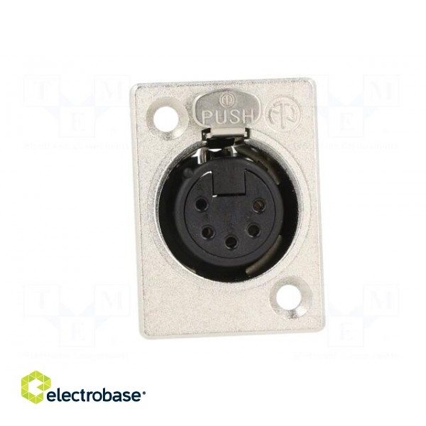 Socket | XLR | female | PIN: 5 | straight | with push button | soldering paveikslėlis 9