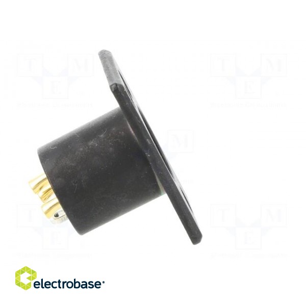 Socket | XLR | male | PIN: 3 | straight | soldering | black | 16A | 27mm image 7