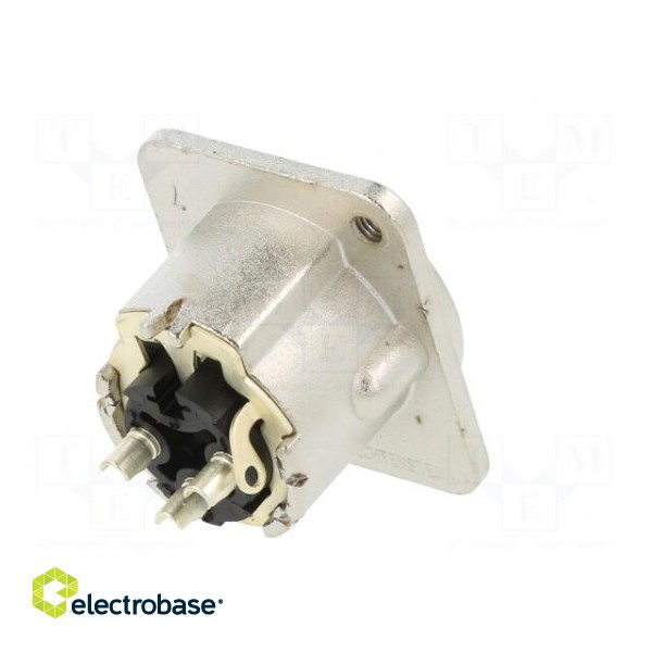 Socket | XLR | male | PIN: 3 | straight | soldering | silver | 16A | 19x24mm image 6