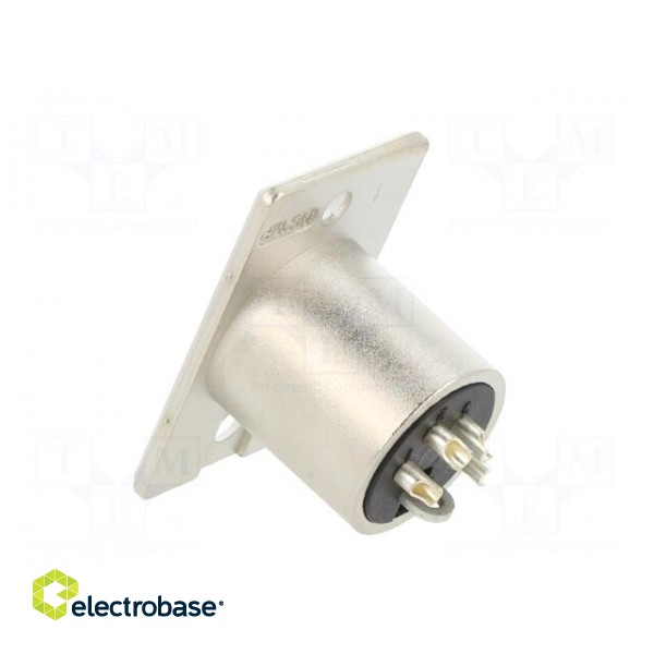 Socket | XLR | male | PIN: 4 | straight | soldering | silver | 10A | 27mm image 4