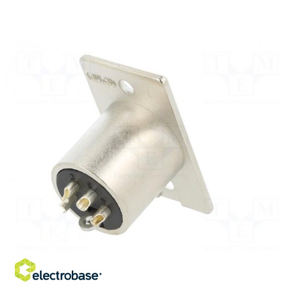Socket | XLR | male | PIN: 4 | straight | soldering | silver | 10A | 27mm image 6